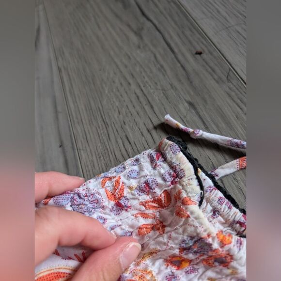 Anthropologie Antik Batik Samsa Eyelet Embroidered Floral Tiered Dress Size M - Picture 5 of 11